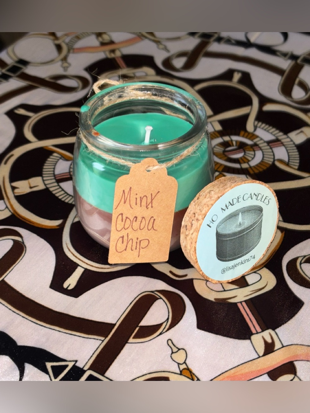 Mint Cocoa Chip Scented Two-Tone Candle